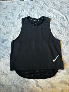 Nike Black Tank Top with White Swoosh